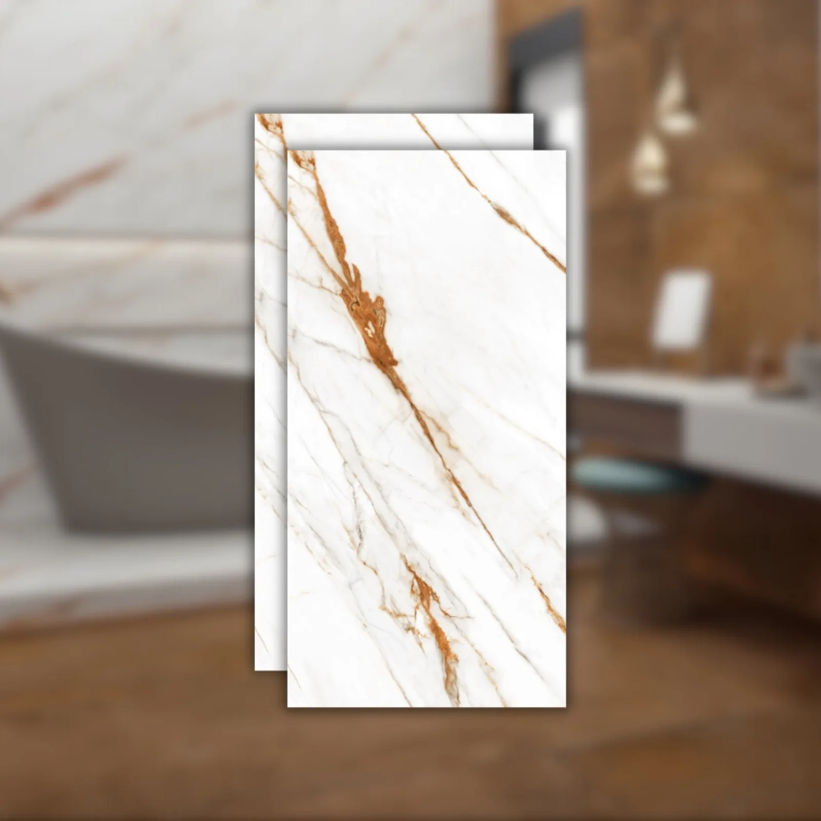 Porcelanato Oro Lux Polido 62x121 Damme Calacata RET "A"
