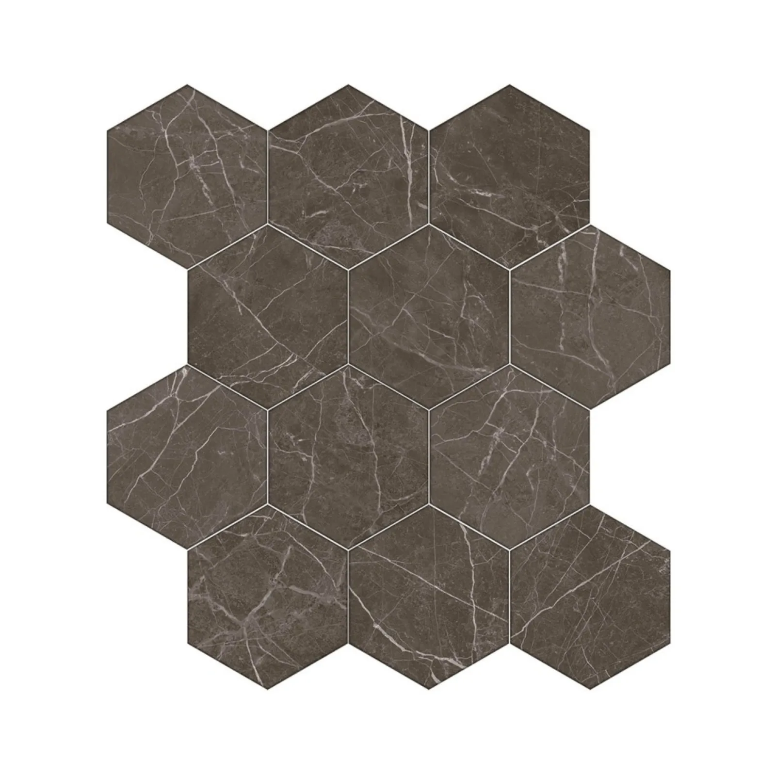 Porcelanato Sense Hexa 17x19,5 Pulpis Brown Bold "A"