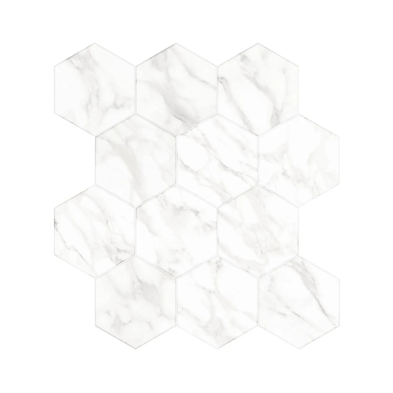 Porcelanato Sense Hexagonal 17x19,5 Calacata Wh Bold "A"