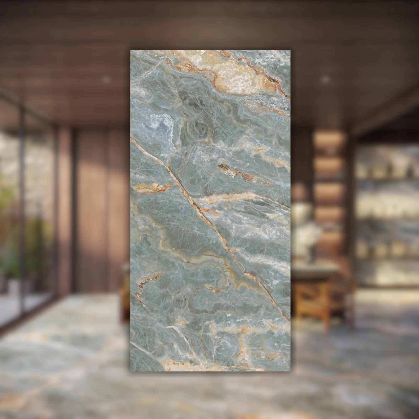 Porcelanato Verde Mate 160x320 Roca Tempesta Lm RET "A"
