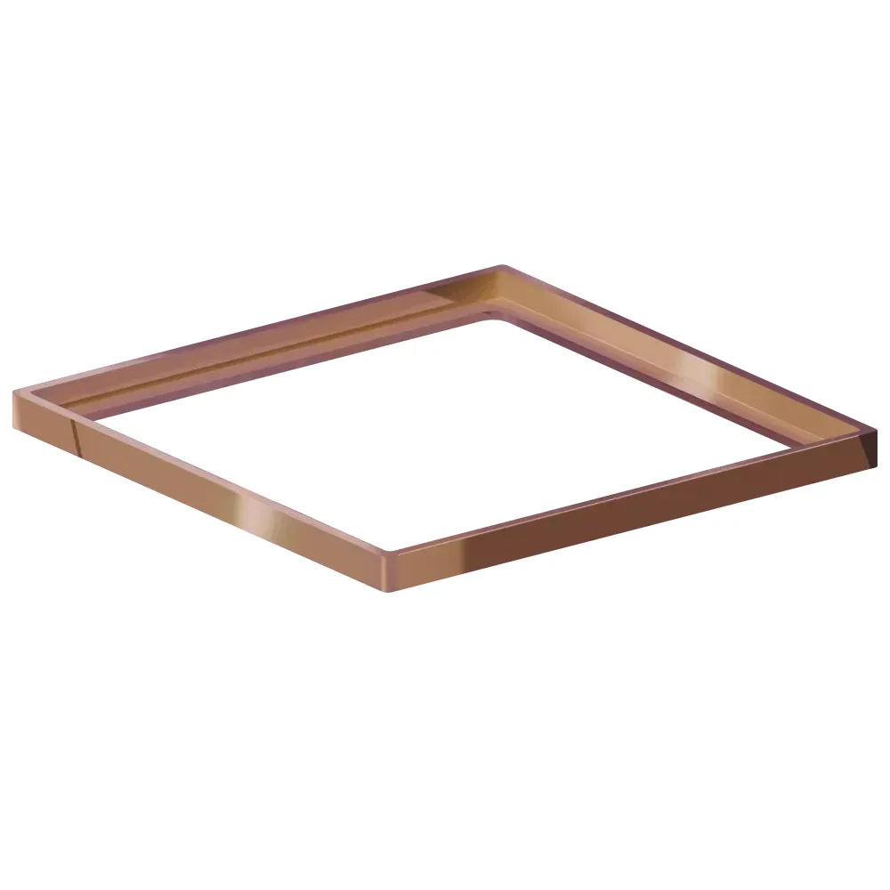 Porta Grelha Linear Quadrada Cobre Rose