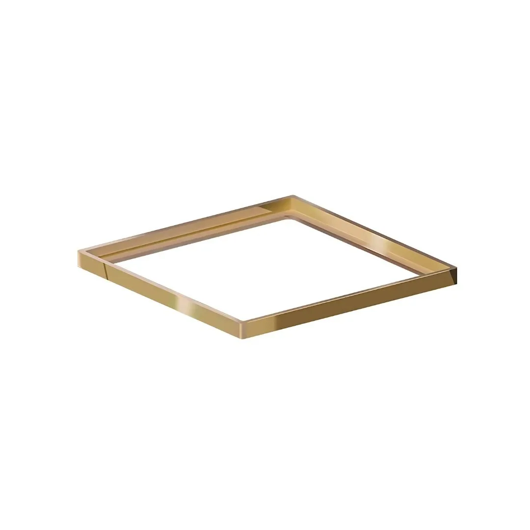 Porta Grelha Quadrado Linear Gold 15x15 Alumínio