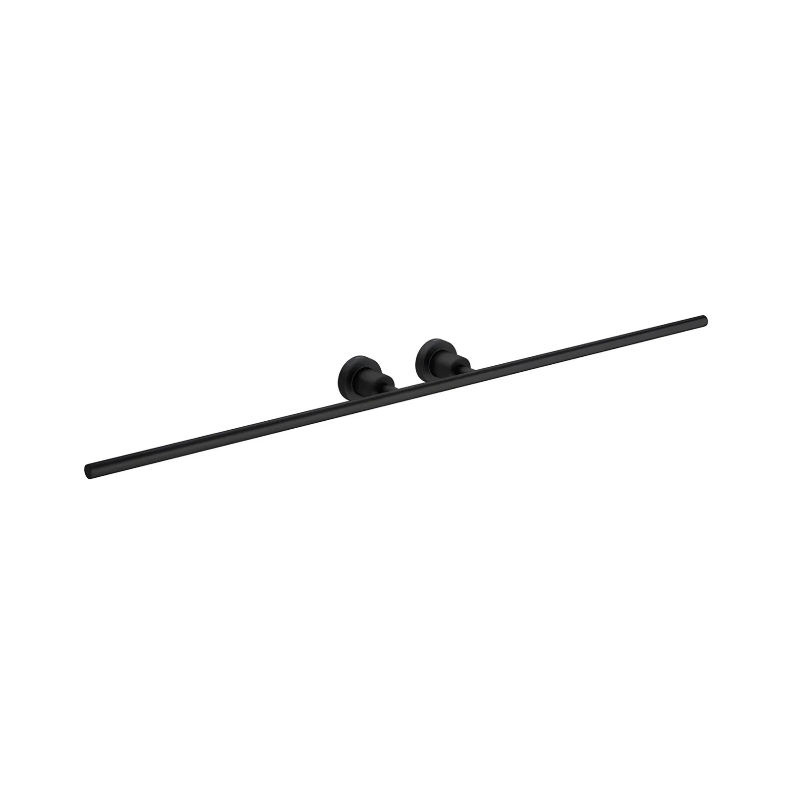 Porta Toalha com Barra Dupla Black Matte Deca Slim