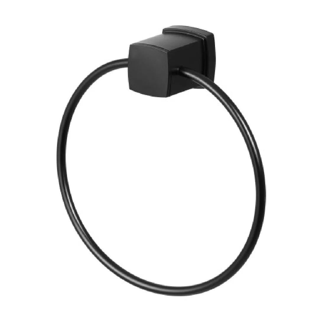 Porta Toalhas Preto Matte Barra Argola C38 Meber Block