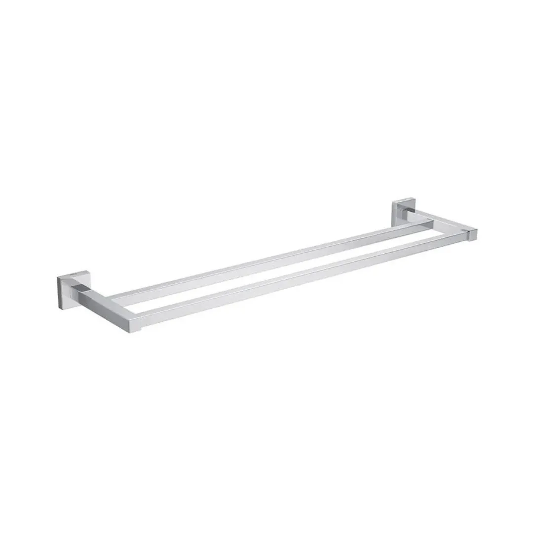Porta Toalhas Barra Dupla 59cm Cromado Deca Quadratta