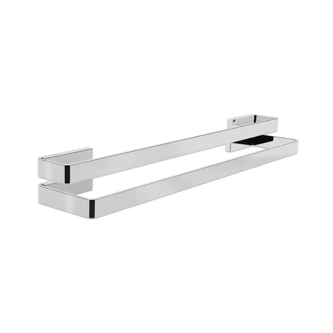 Porta Toalhas Duplo 50cm Cromado Zen Design Spirit