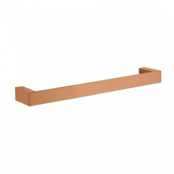 Porta Toalhas Barra Rosé Gold 30cm Kromma Quadratto