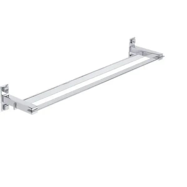 Porta Toalhas Luxban Clean Cromado Barra Duplo 707