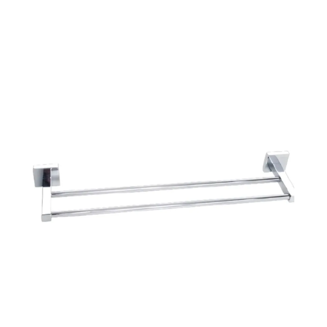 Porta Toalhas Cromado Duplo 408 50cm Luxban Elegance