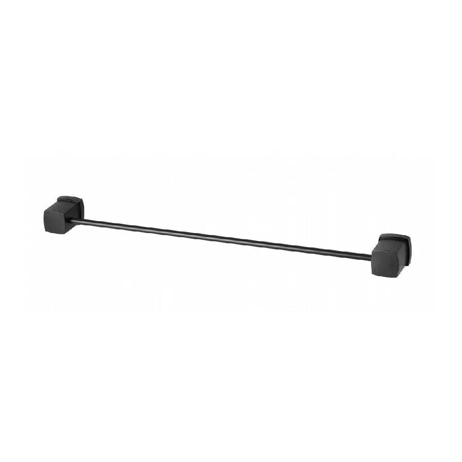 Porta Toalhas Barra Longa Preto Matte Meber Block C38