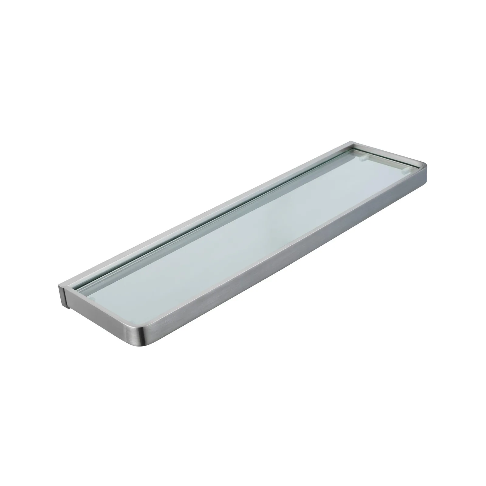 Prateleira com Vidro Rainbow Brushed Nickel Doka