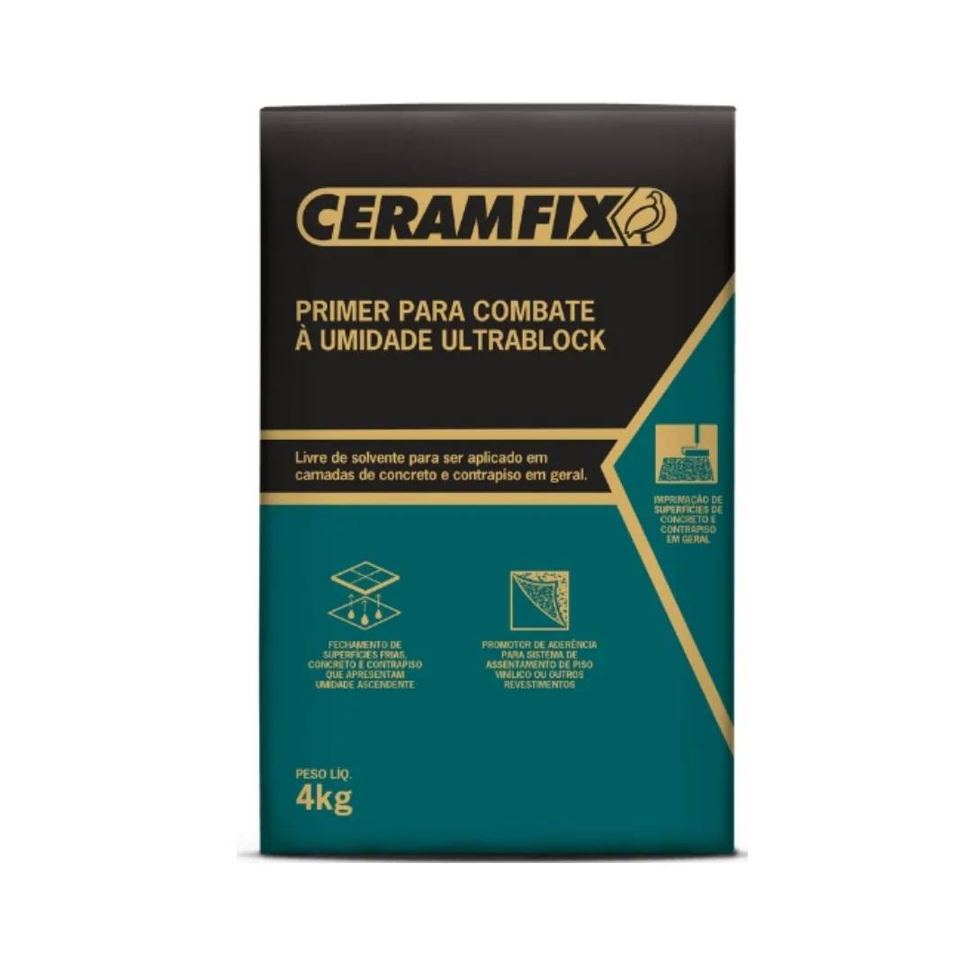 Primer Para Combate À Umidade Ultrablock Ceramfix 4kg