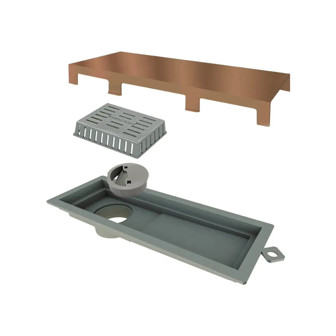 Ralo Base PVC Red Gold Inox 25 cm Linear Tiny