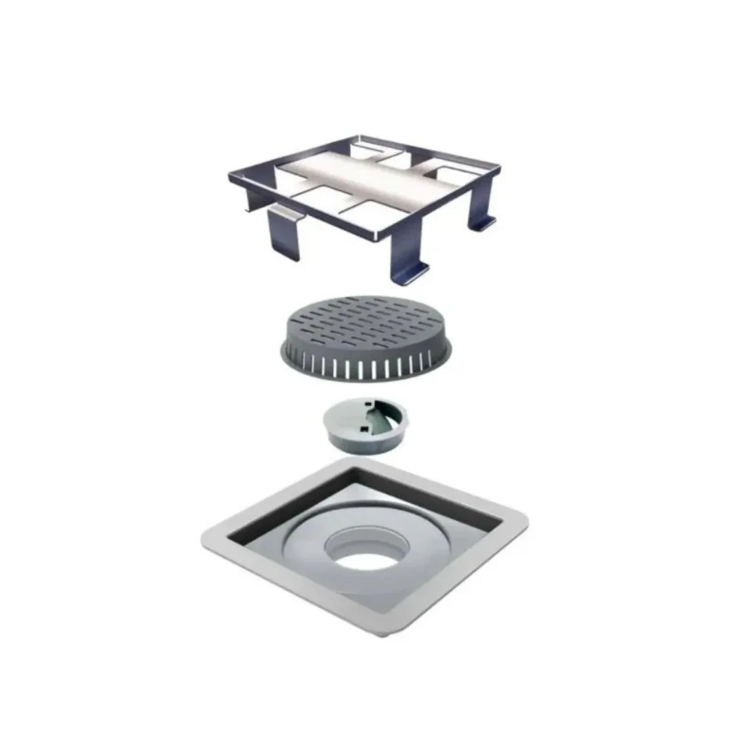 Ralo Linear Elleve Square Tampa Oculta 10 x 10 cm
