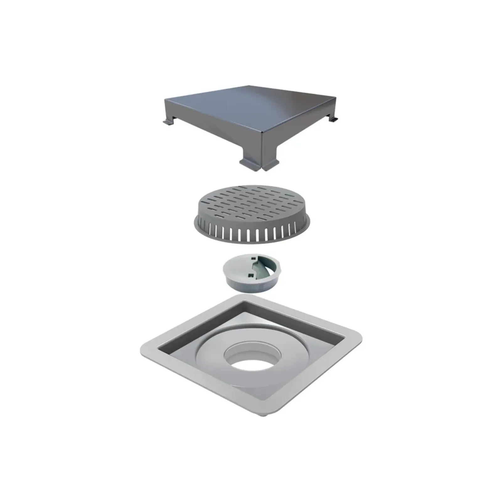 Ralo Linear Square Line 10x10 Tampa Inox