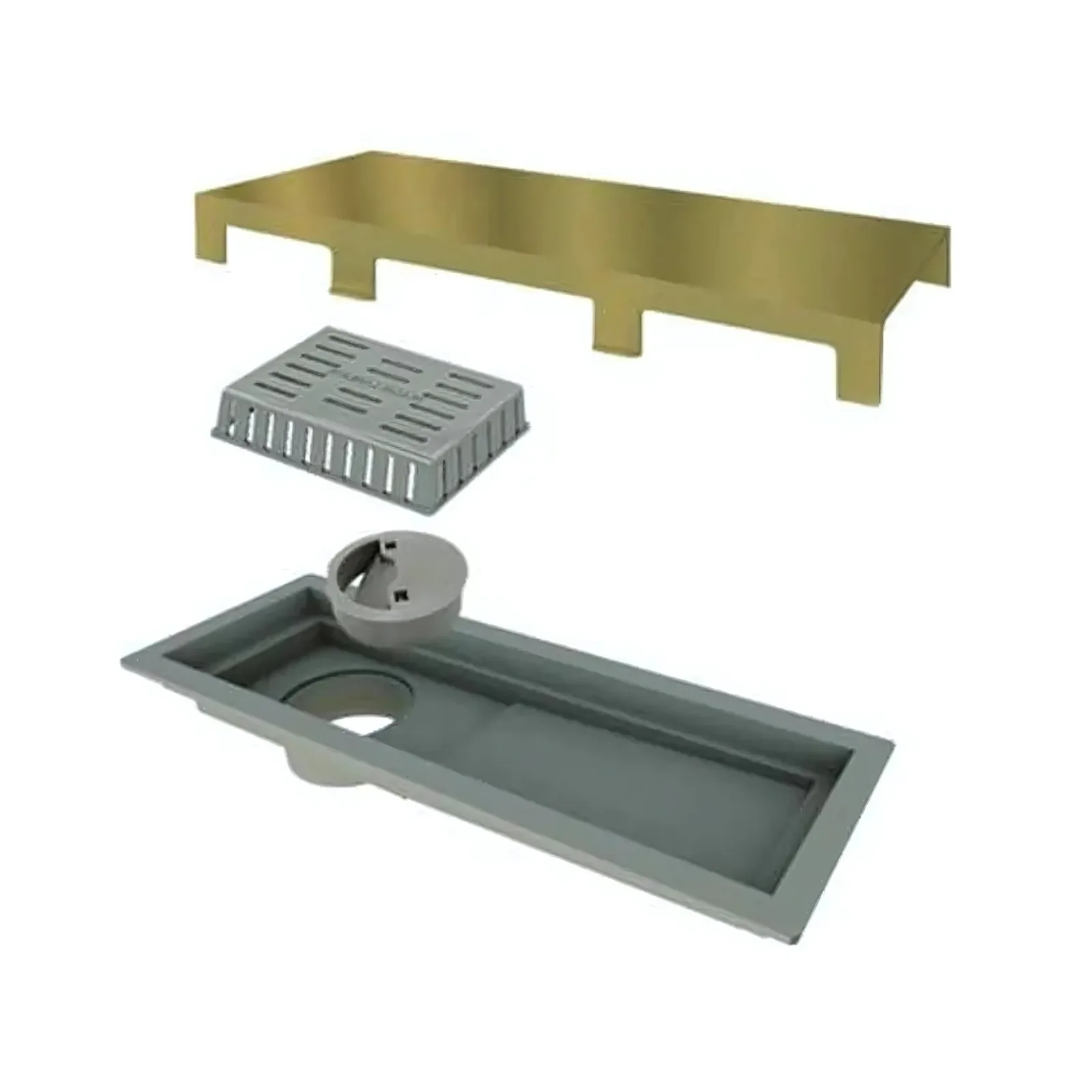 Ralo Linear Tampa Gold Inox Tiny 25cm Pvc