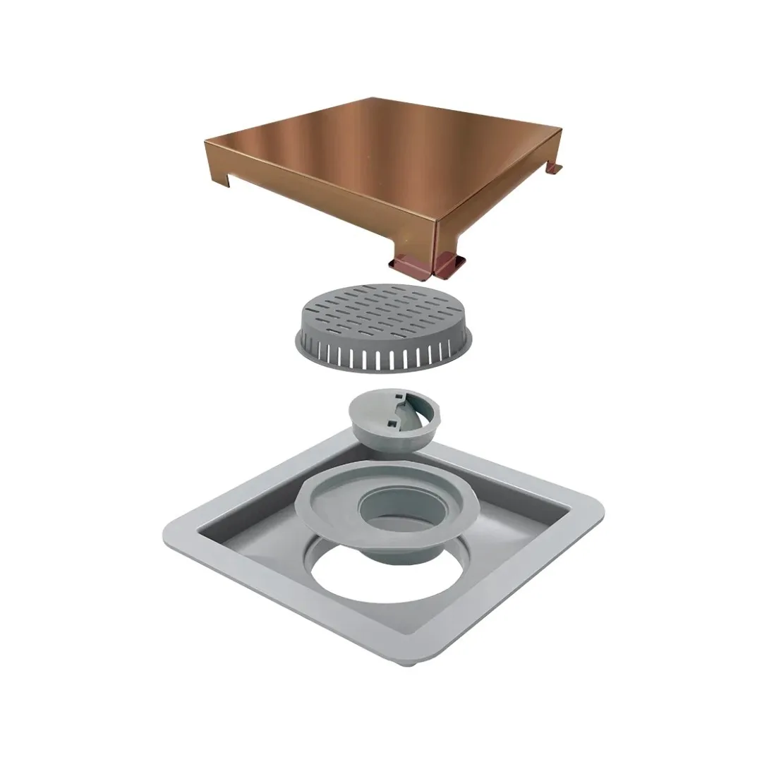 Ralo Red Gold Inox 15x15 Linear Square Line