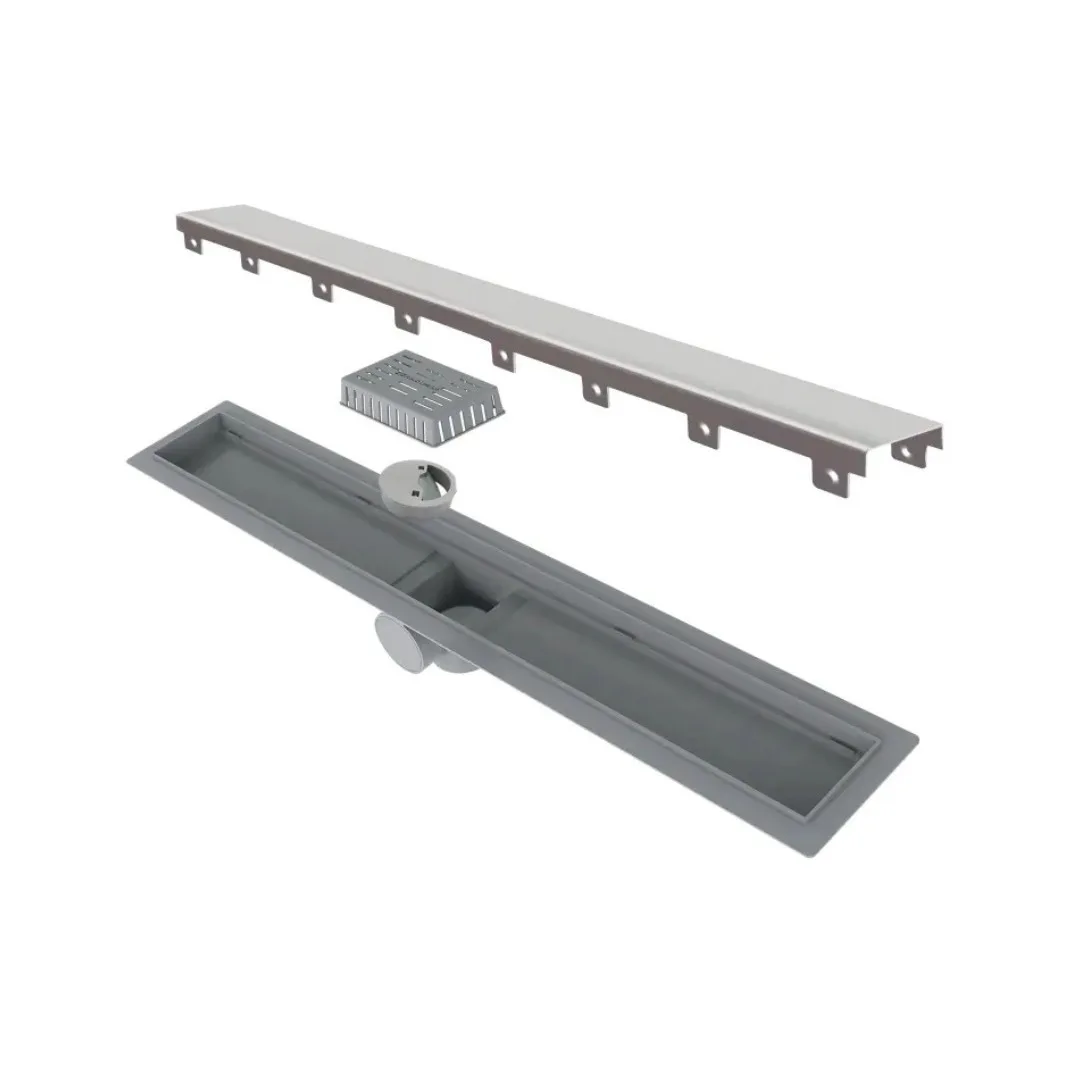 Ralo Tampa Oculta 2 Saída De 5 cm Inox 60 cm Linear Smart Line