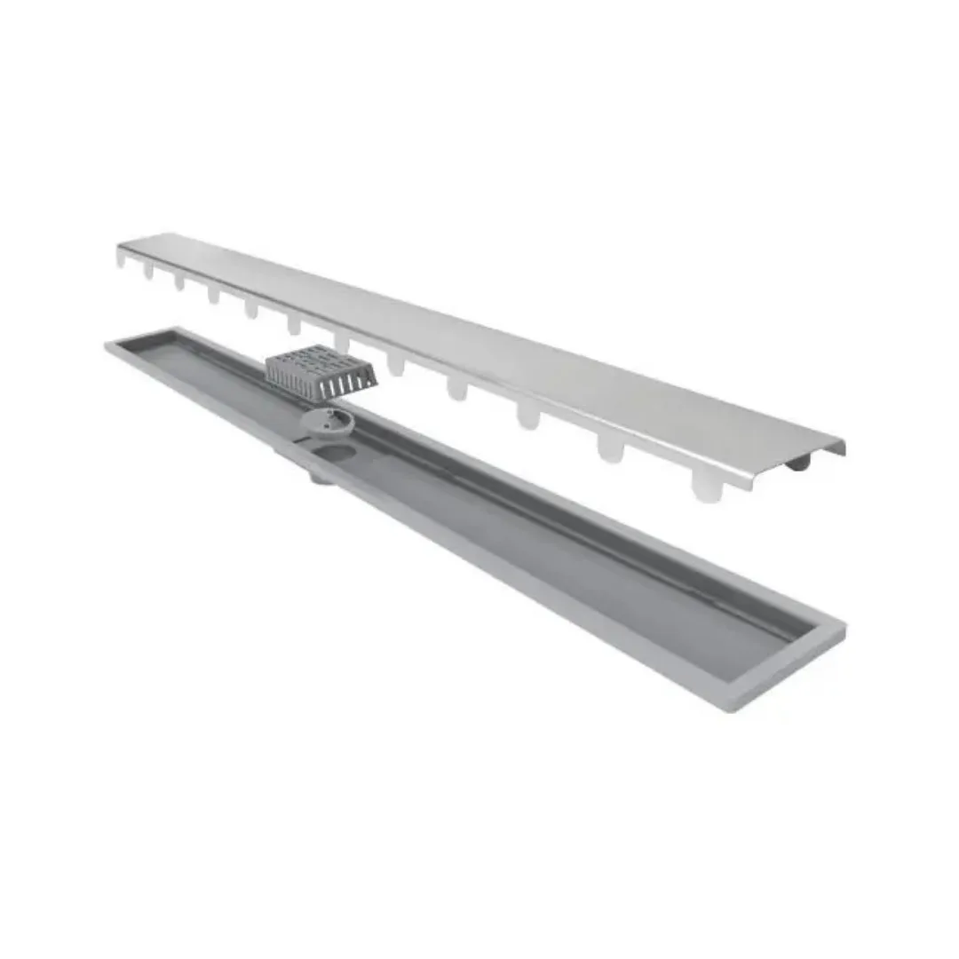 Ralo Tampa Oculta Saída De 5 cm Inox 100 cm Linear Royal Line