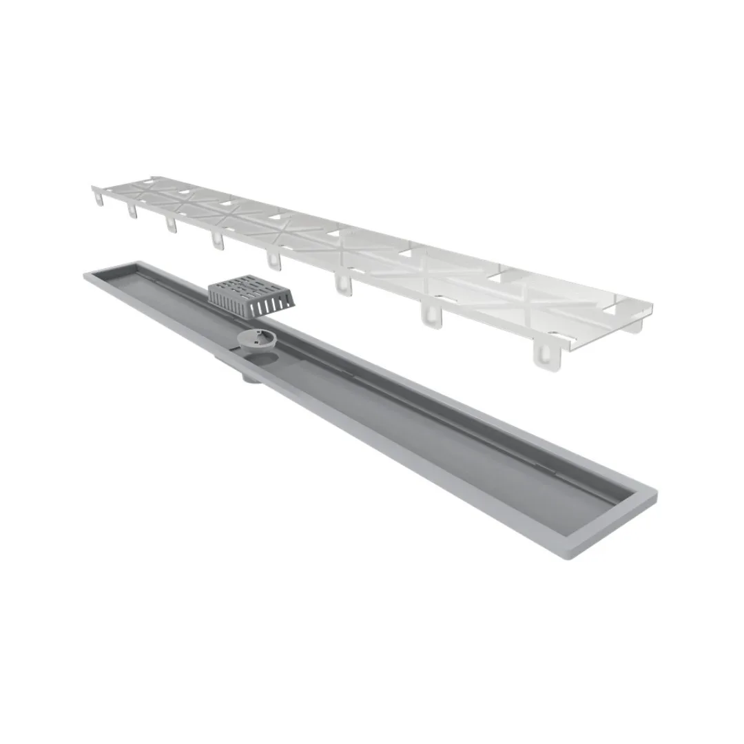 Ralo Tampa Oculta Saída De 5 cm Inox 100 cm Linear Royal Line