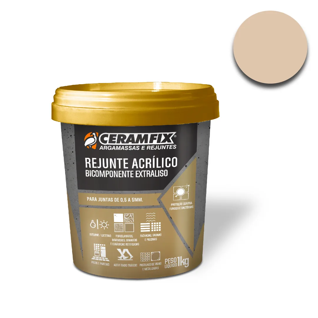Rejunte Acrilico Ceramfix bicomponente 1kg Marfim (#)