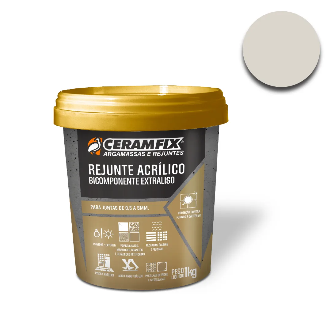 Rejunte Acrilico Ceramfix bicomponente 1kg Palha (#)