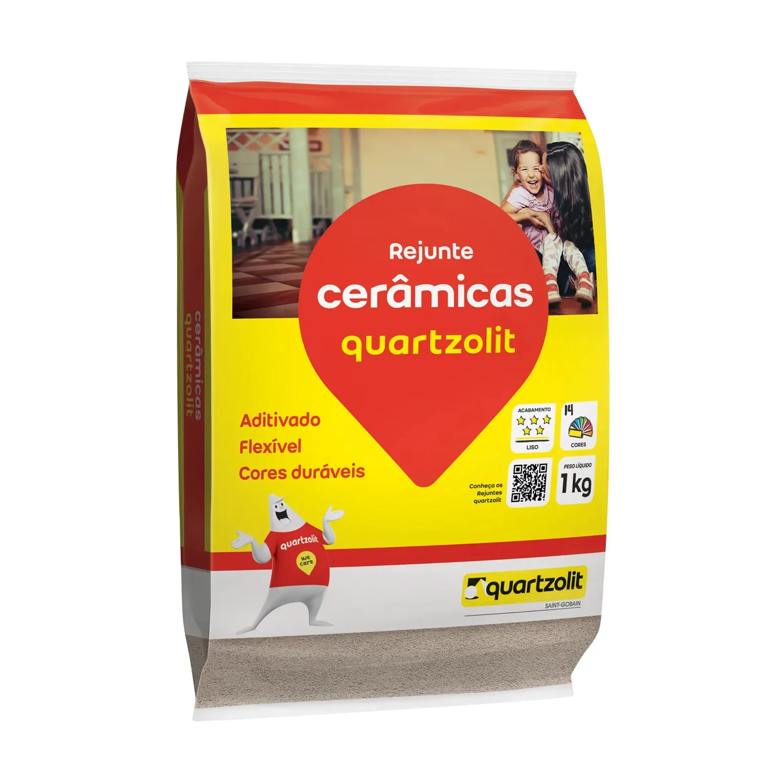 Rejunte Cerâmico Cinza Platina 1 Kg Quartzolit