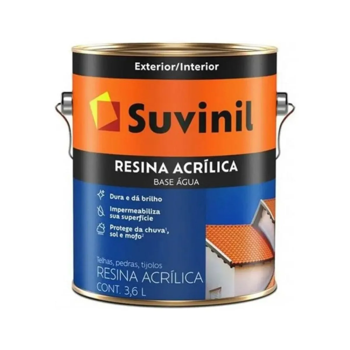 Resina Suvinil 3,6 L Acrílica Vermelho Óxido