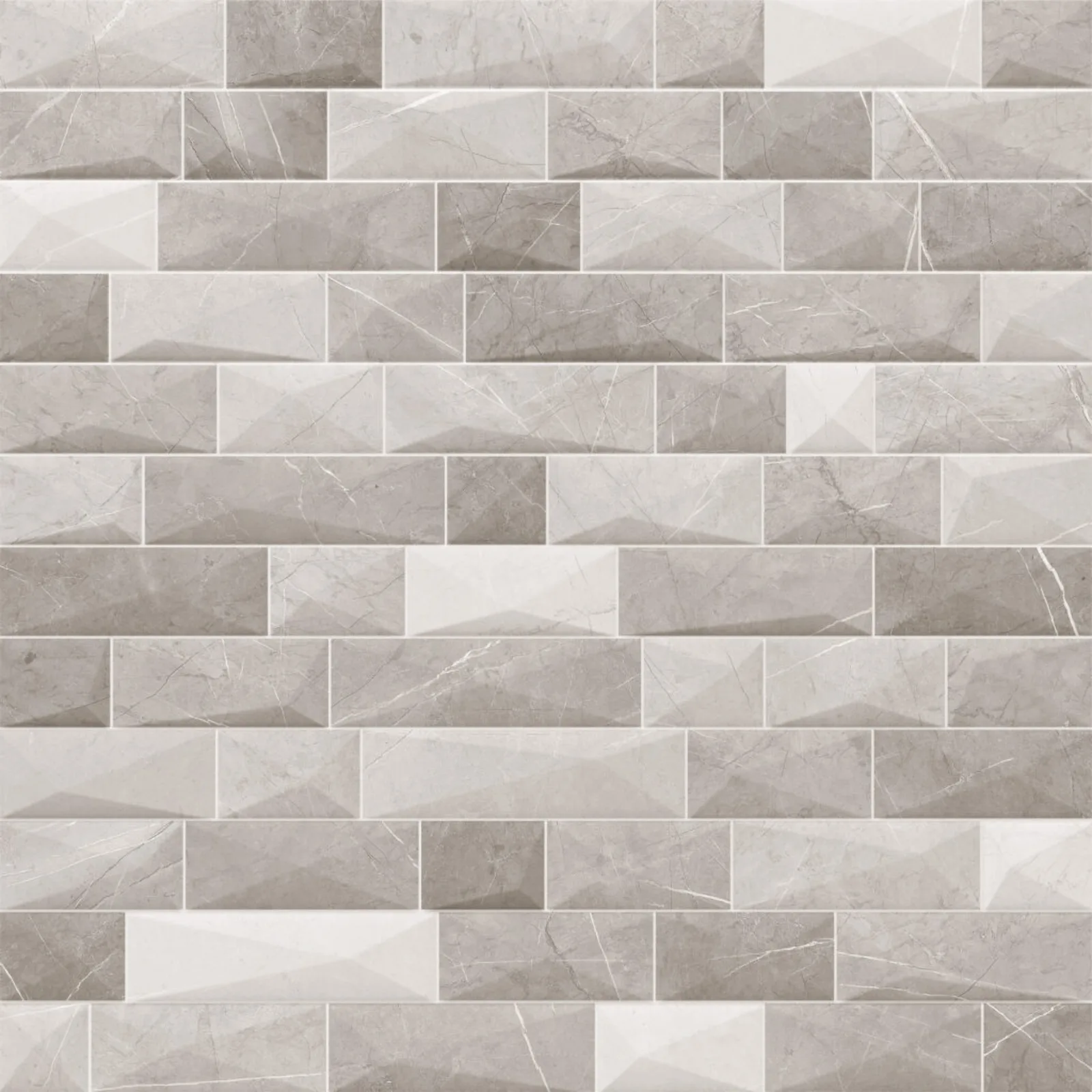 Porcelanato Cinza Acetinado 72x72 Via Rosa Pulpis Grey 3D RET "A"