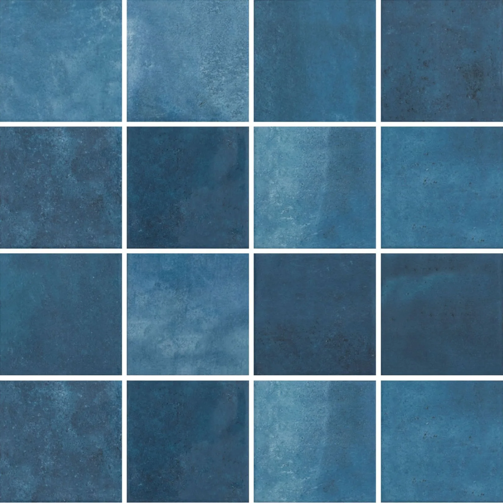 Revestimento Azul Brilhante 10x10 Eliane Noronha Mar Mesh Bold "A"