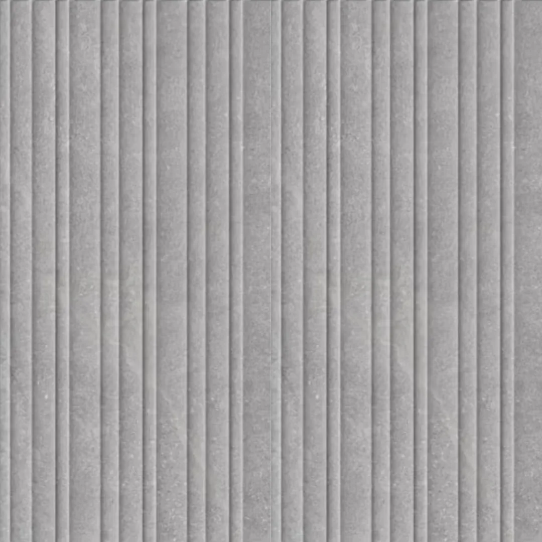 Revestimento Cinza Frisado 45x90 Biancogres Flow Dominique Grey RET "A"