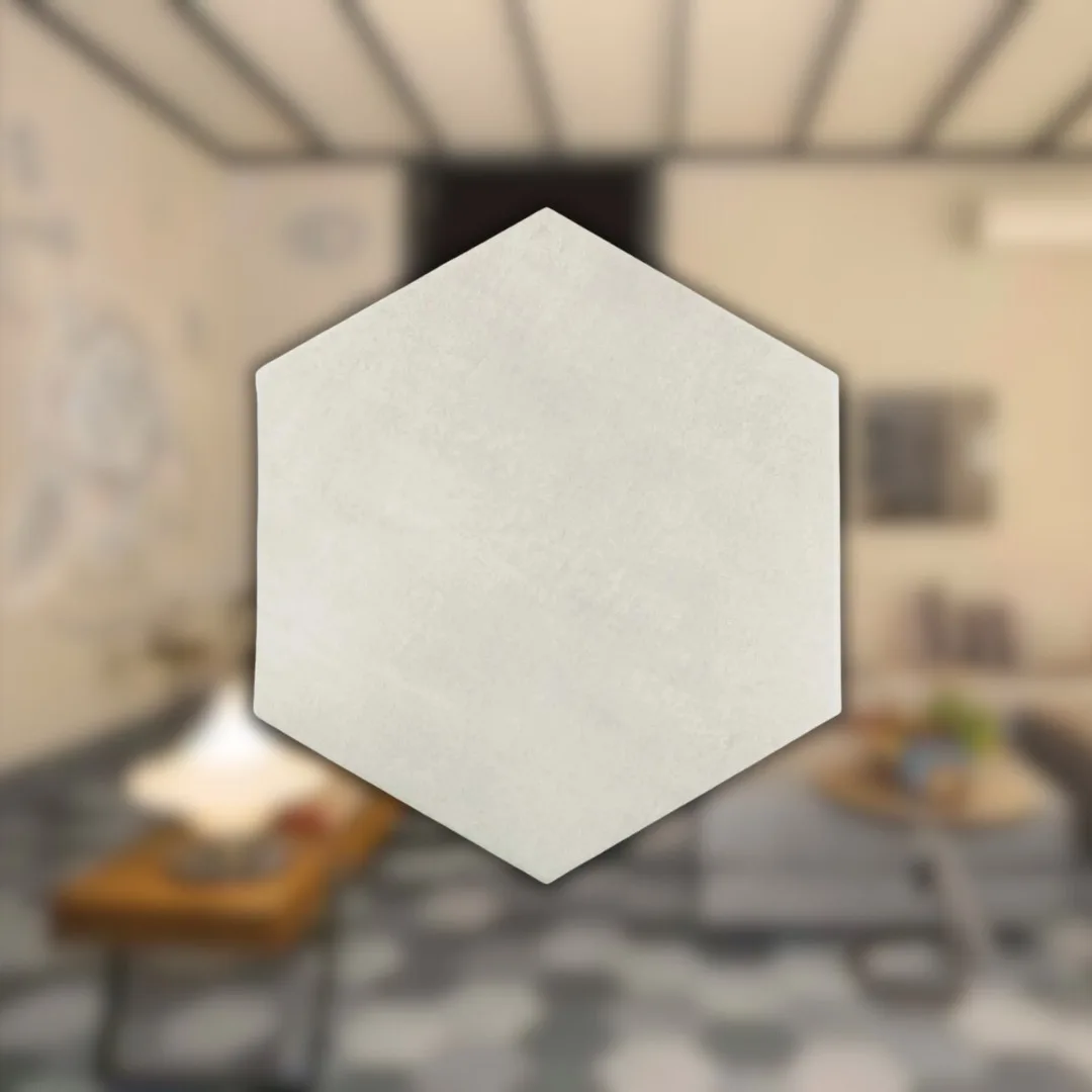 Revestimento Branco Esmaltado hexagonal 22,3cm Omd15208 Atlas Antares