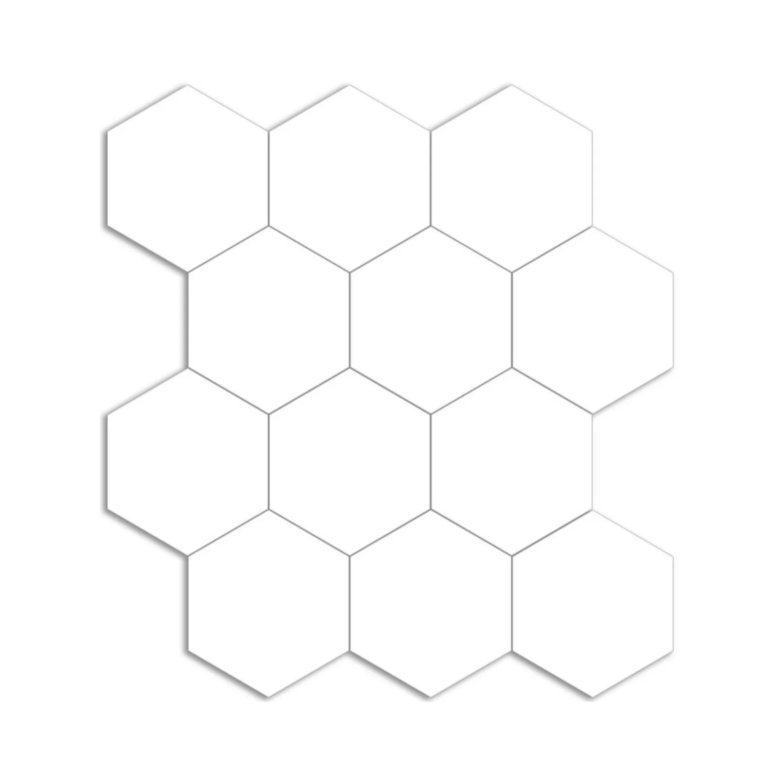 Porcelanato Branco Sense Hexagonal 17x19,5 Bold