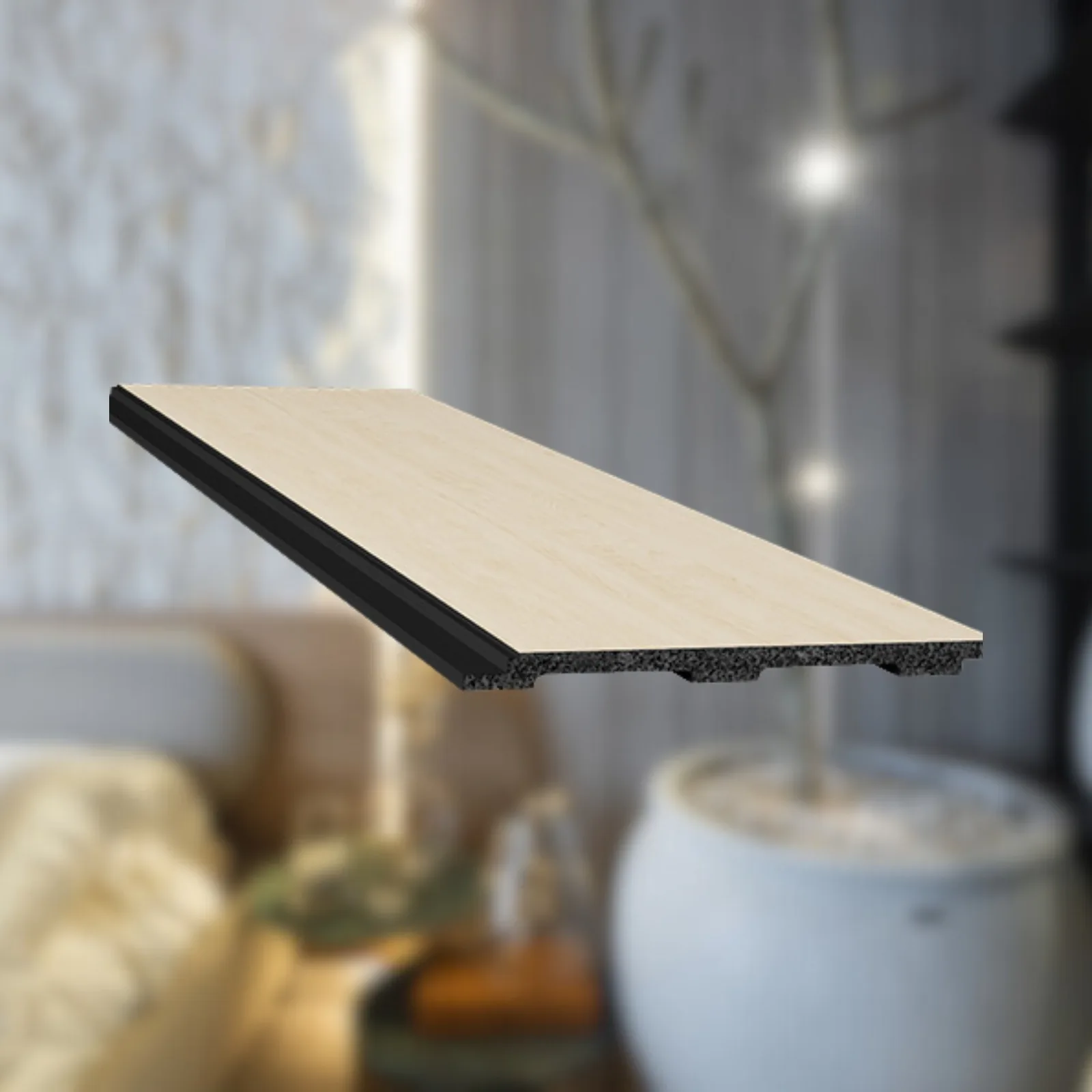 Revestimento De Poliestireno Cipres 162mm Santa Luzia Nero Liso