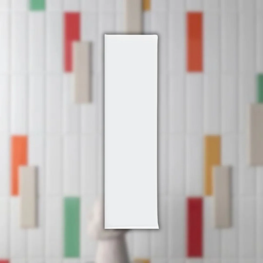 Revestimento Tijolinho Branco Acetinado 7x25 Decortiles Color Mind Light Bold "A"