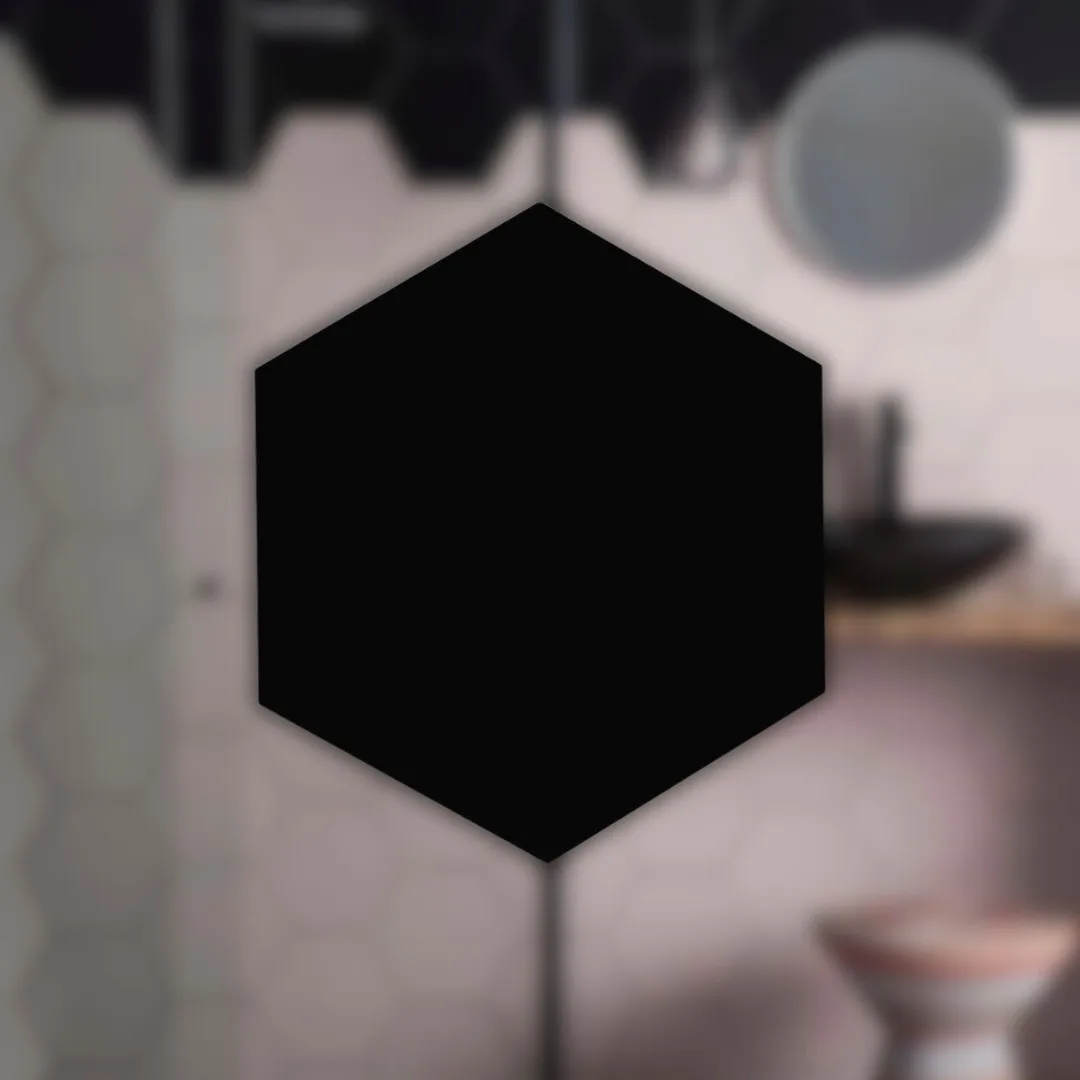 Revestimento Nero Esmaltado hexagonal 22,3cm Om-15287 Atlas