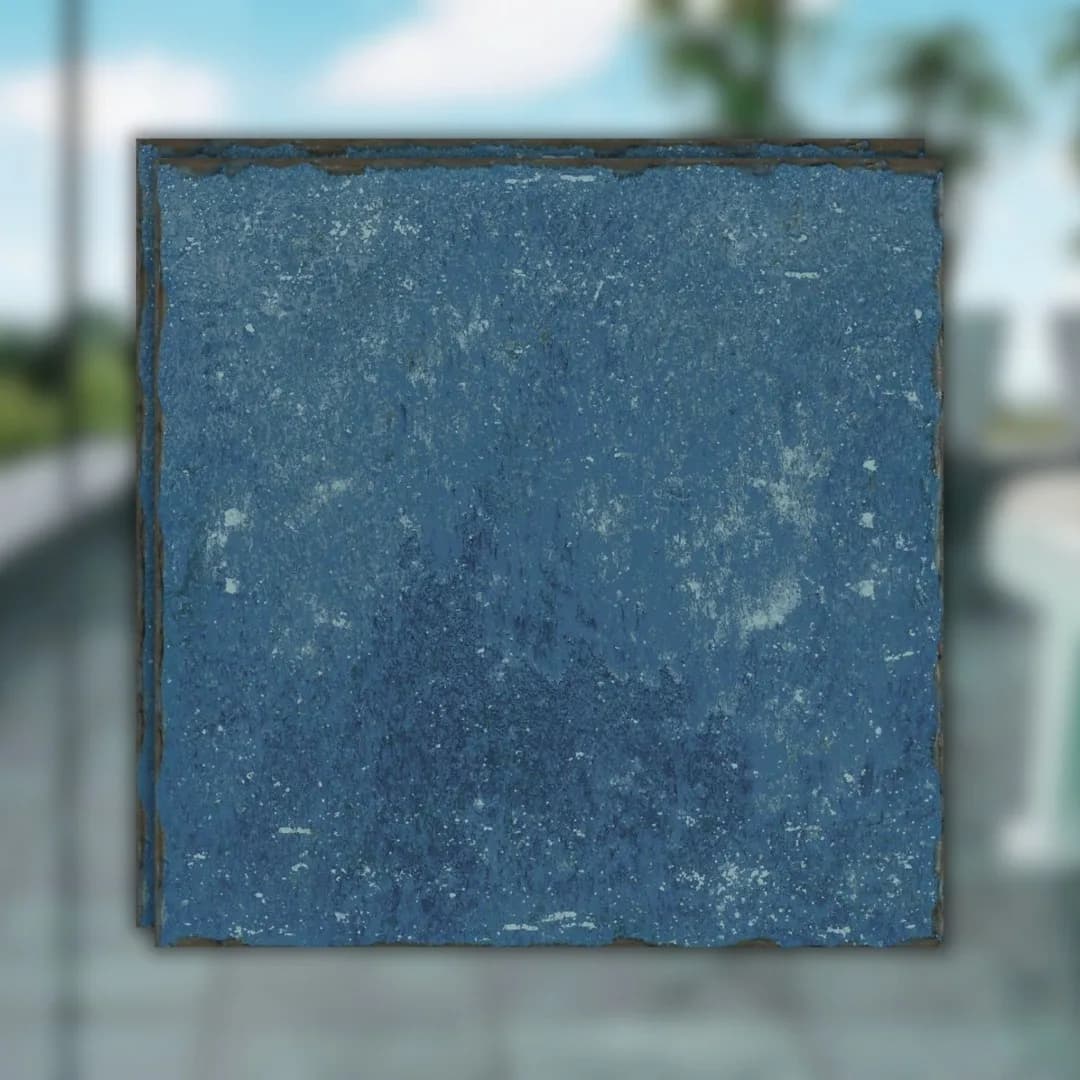 Revestimento Azul Polido 20x20 Portinari Atlantis Bl Bold "A"