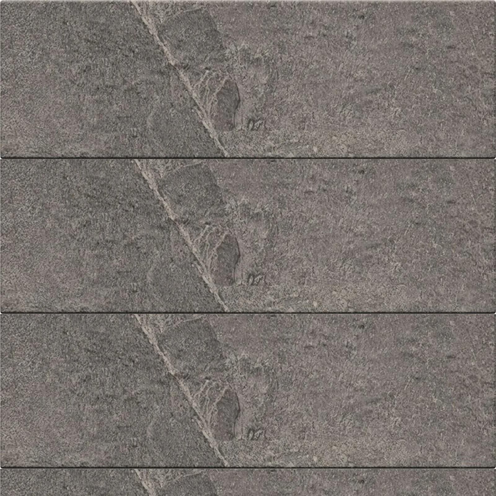 Revestimento Tijolinho Cinza Escuro Matte 7,7x24 Portinari Every Brick Stone Bold "A"