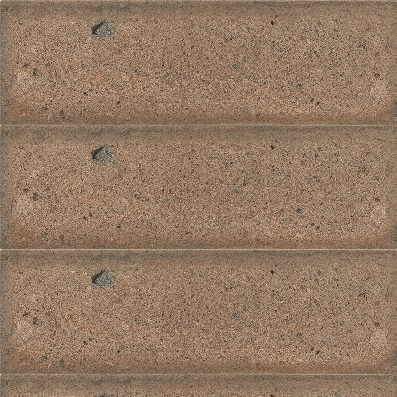 Revestimento Tijolinho Marrom Matte 7,7x24 Portinari Every Brick Stone Bw Bold "A"