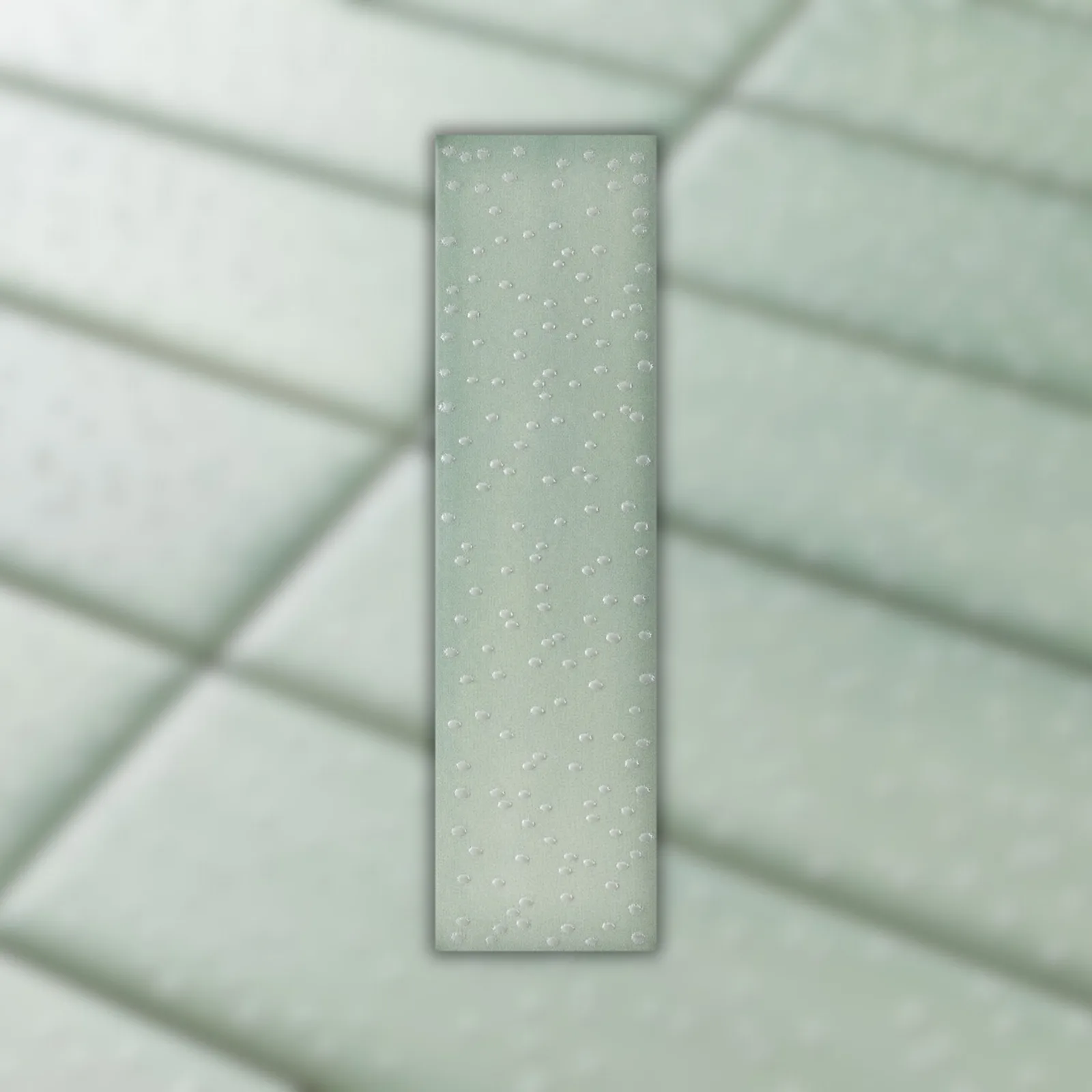 Revestimento Verde Metalizado 7x25 Decortiles Aquarela Punto Mint Bold "A"