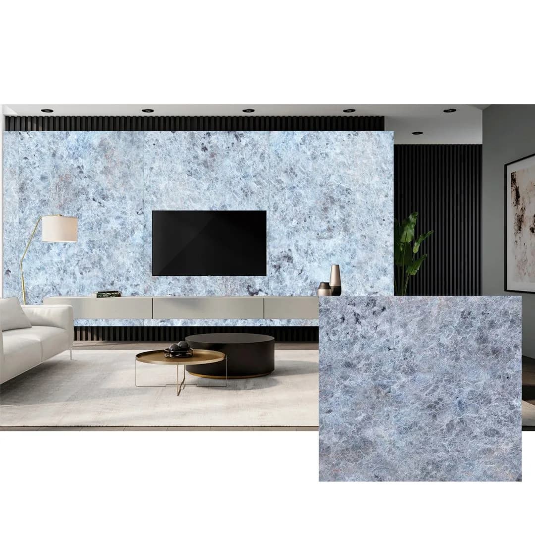 Revestimento Vidro Corstone 100x100 Opal Blue translucido