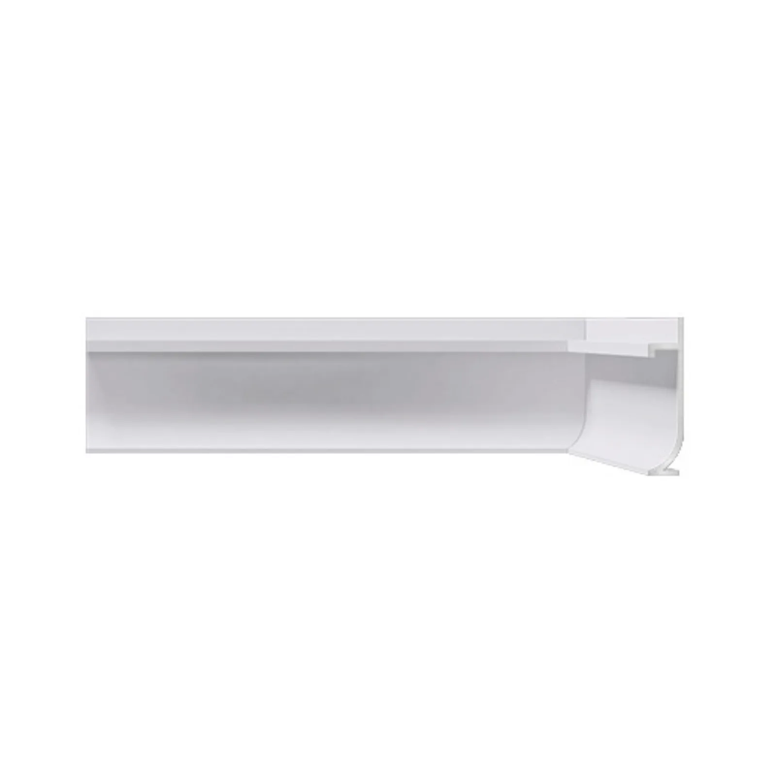 Rodapé / Rodateto Alumínio Branco 6cm Santa Luzia Neo Inverso Curvo
