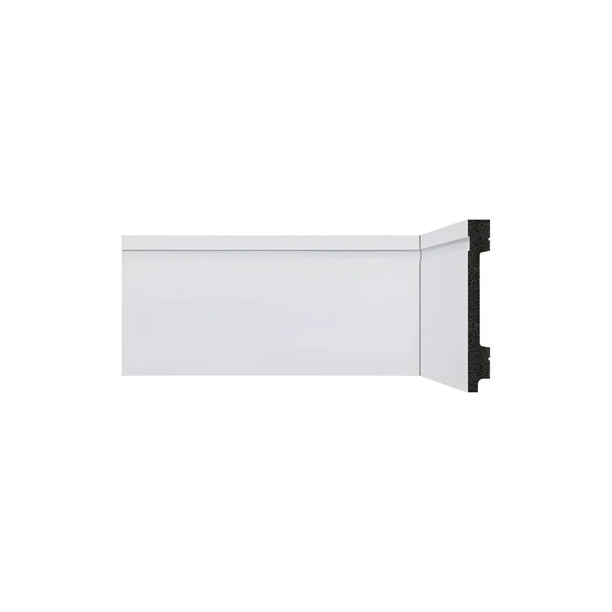 Rodapé Bellitas 10cm B-104 Barra C/2M Santa Luzia Branco Frisado