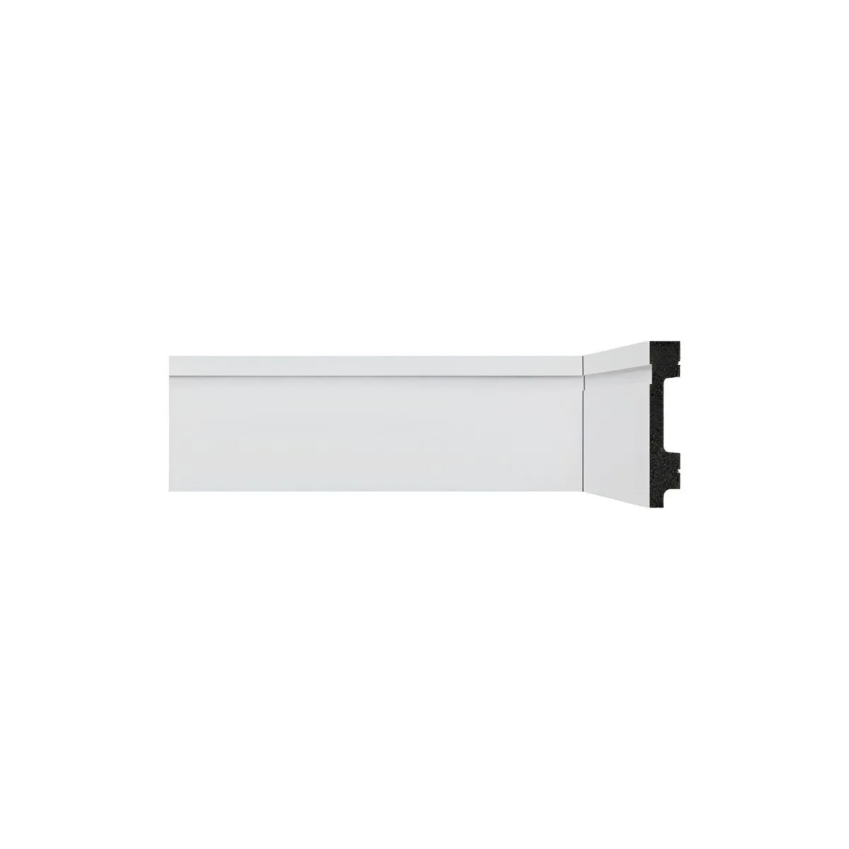 Rodapé Belitas B-74 Barra C/2mx7cm Santa Luzia Branco Frisado