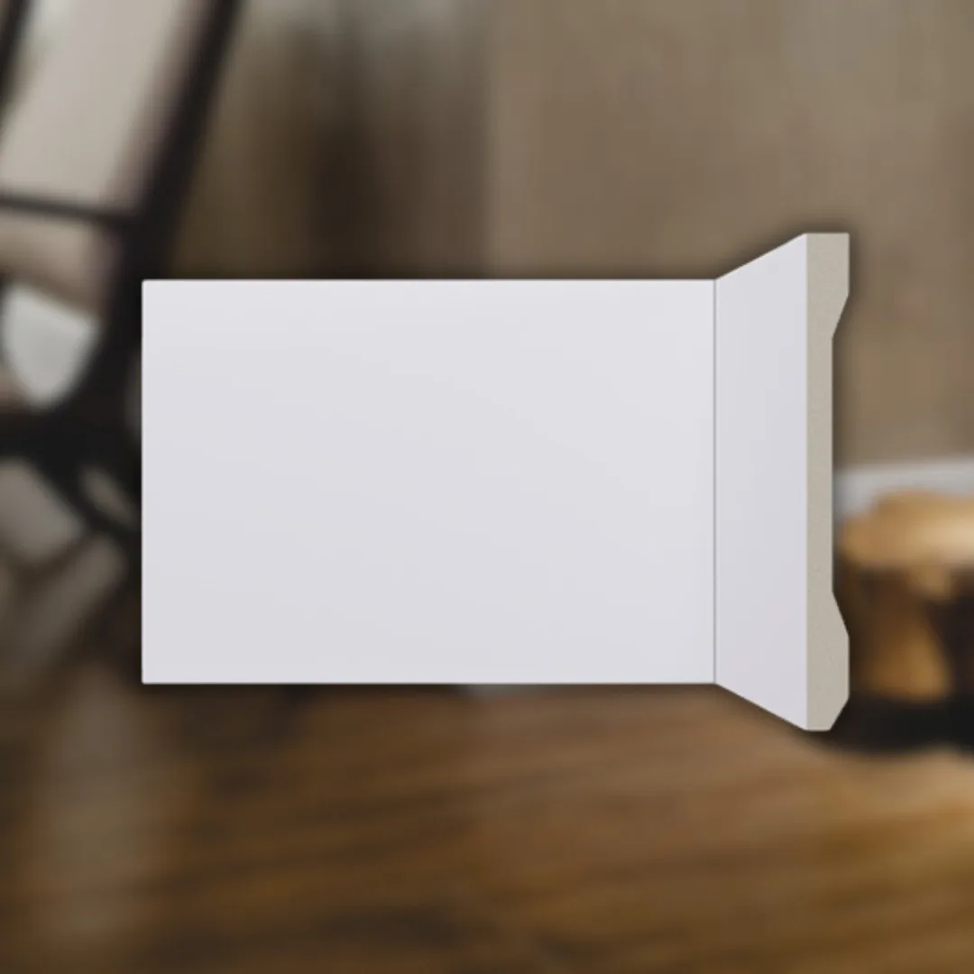 Rodapé Poliestireno LEV151 150mm Branco Santa Luzia