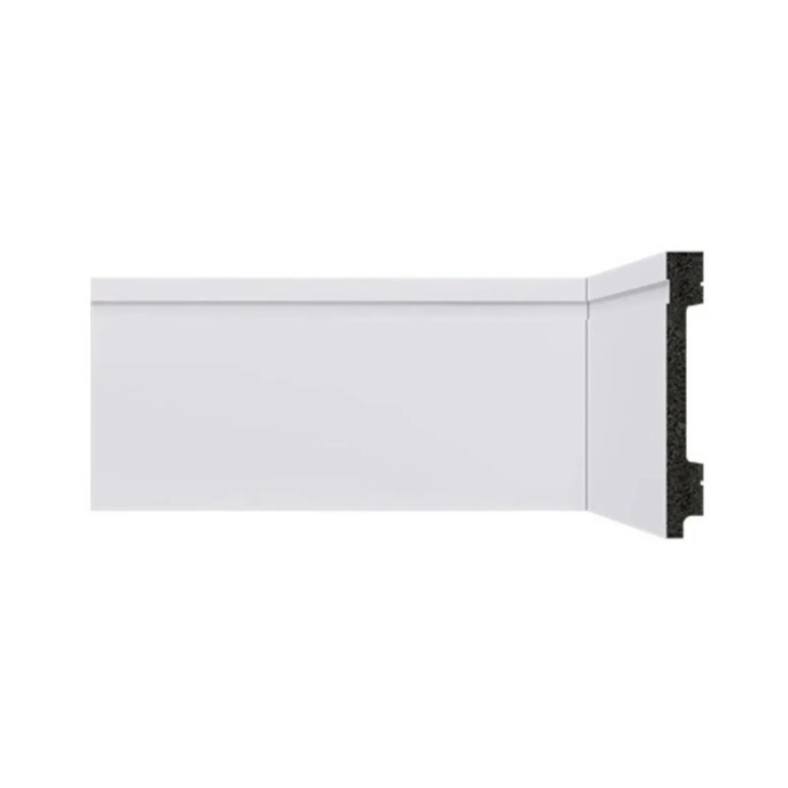 Rodapé Branco Poliestireno Frisado 10cm Barra Com 2,40ml Bellitas