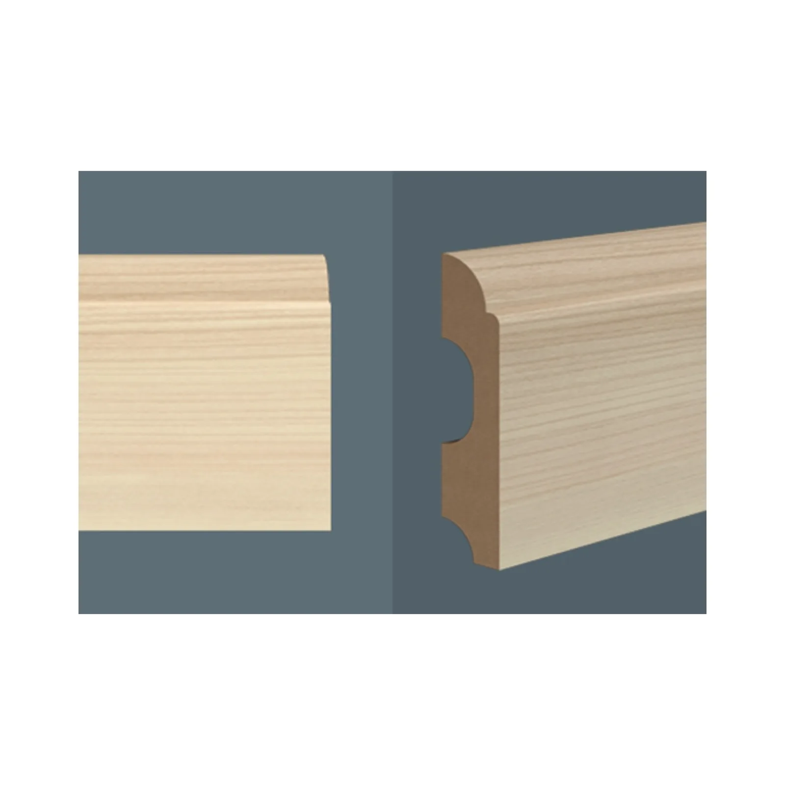 Rodape Clean MDF Fixo 2,10ml/barra (02) Durafloor