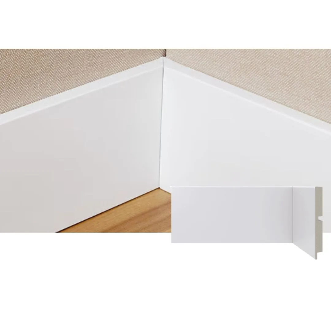 Rodape Poliesti Santa Luzia 10cm 454 Barra C/2,40ml Branco