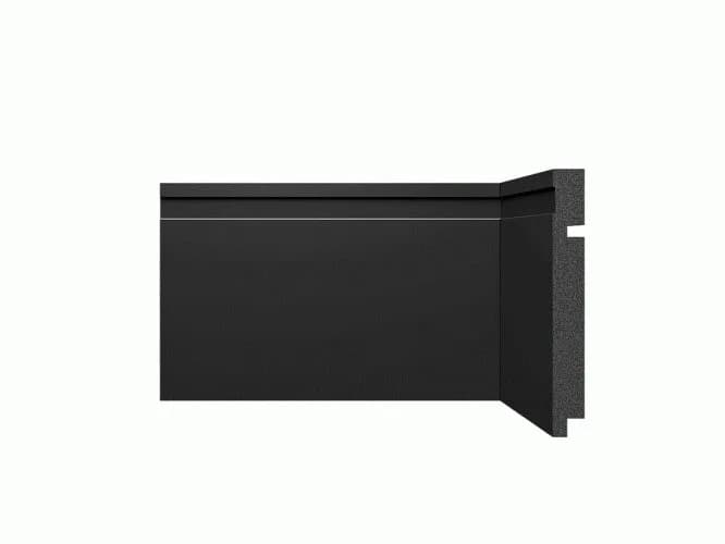 Rodape Poliesti Santa Luzia 15cm 3480 Barra C/2,4ml Preto