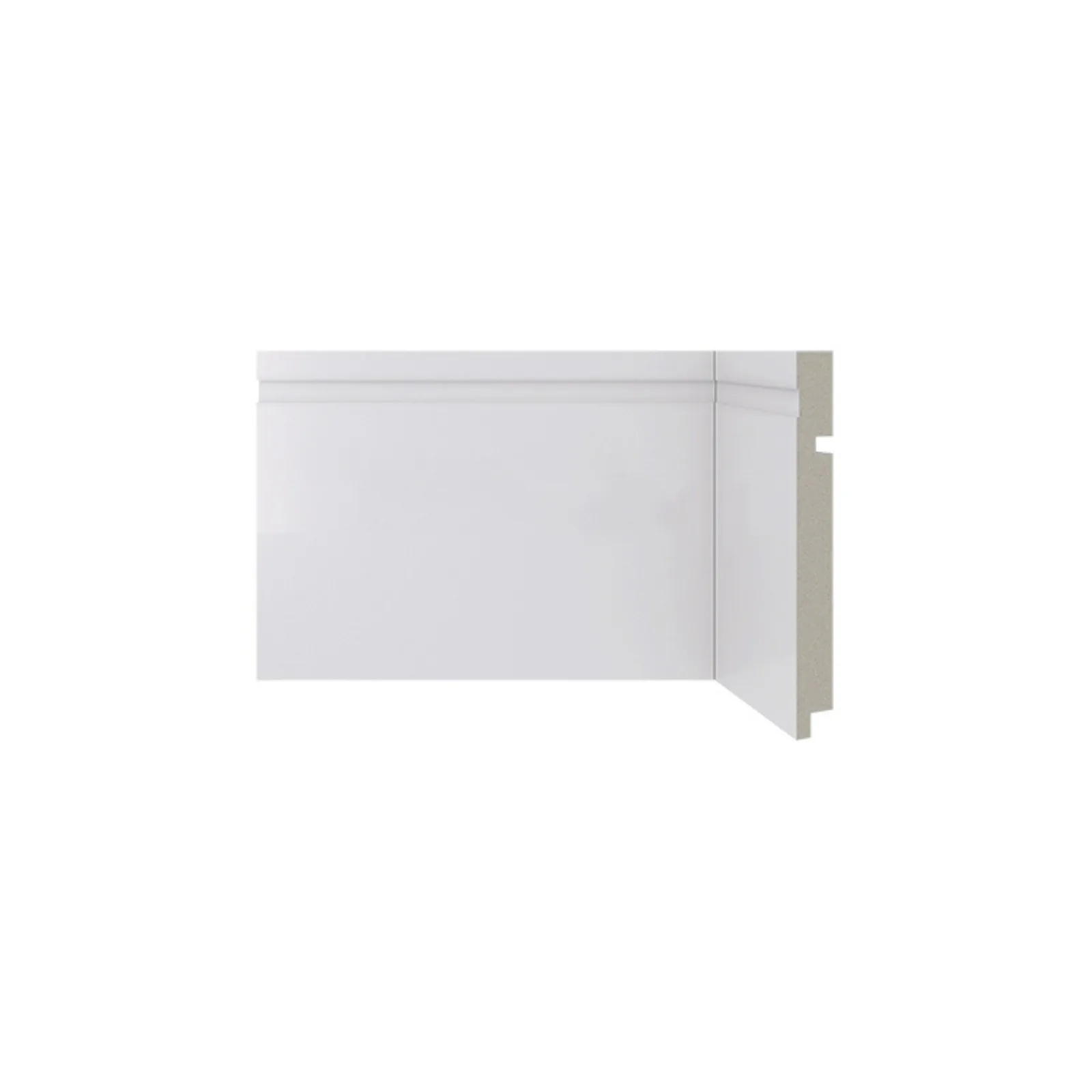 Rodapé Poliestireno Santa Luzia 15cm 480 Barra com 2,40ml Branco